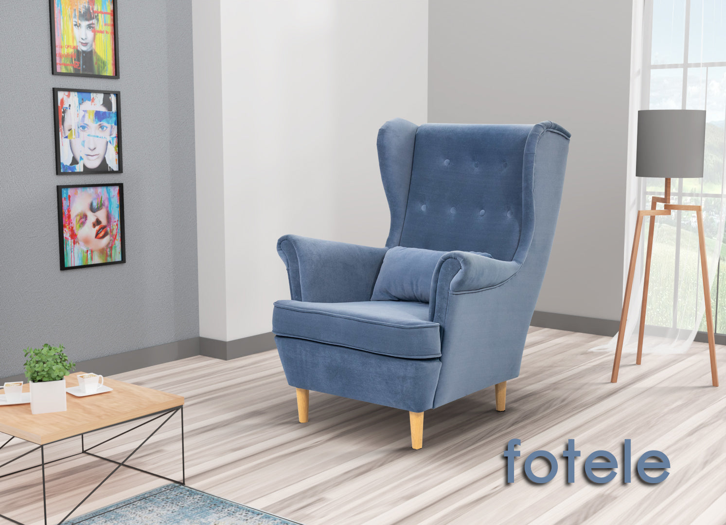 fotel - salon - design - producent - uszak - styl skandynawski