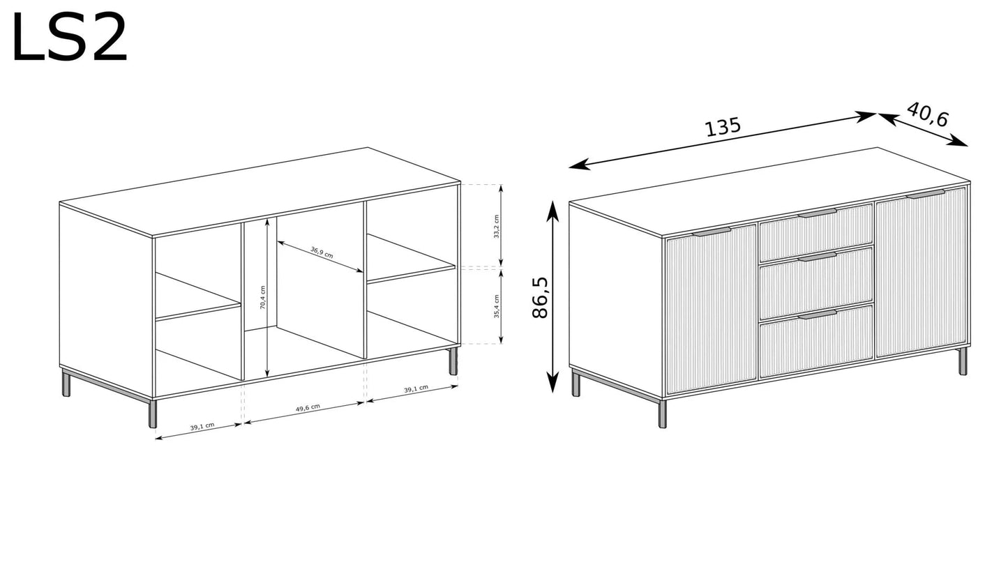Komoda LS-2 - Meble Podlewski - Twój dom, twój styl