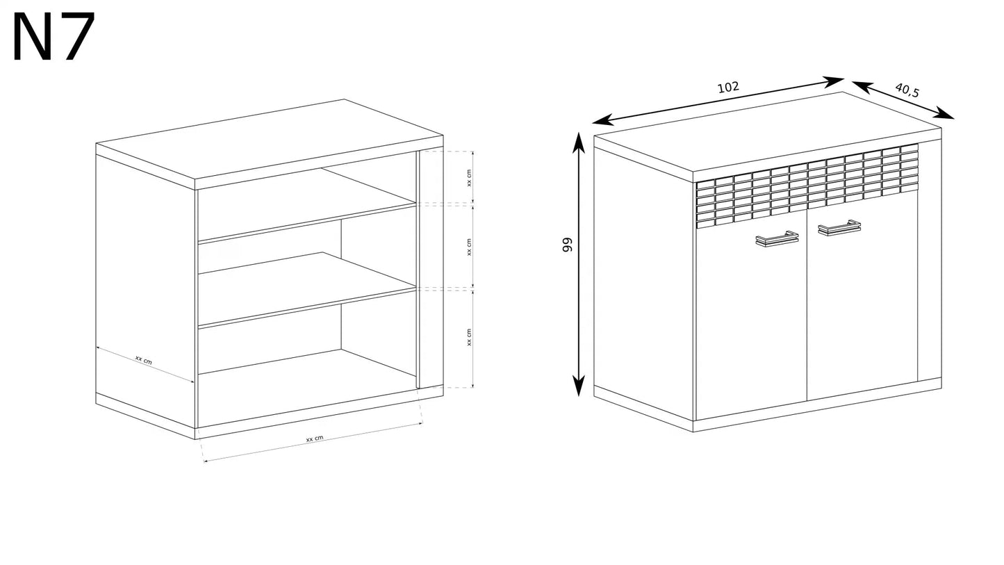Natural N-7 - Meble Podlewski: Komoda inspirowana naturą, idealna do Twojego wnętrza.