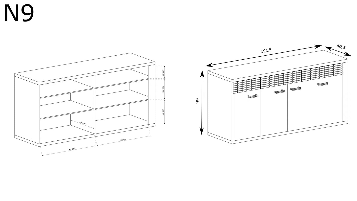 Natural N-9 - Meble Podlewski: Komoda inspirowana naturą, idealna do Twojego wnętrza.