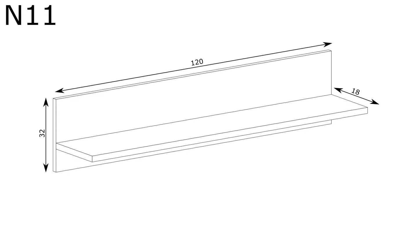 Półka Natural N-11 - Meble Podlewski - Twój dom, twój styl