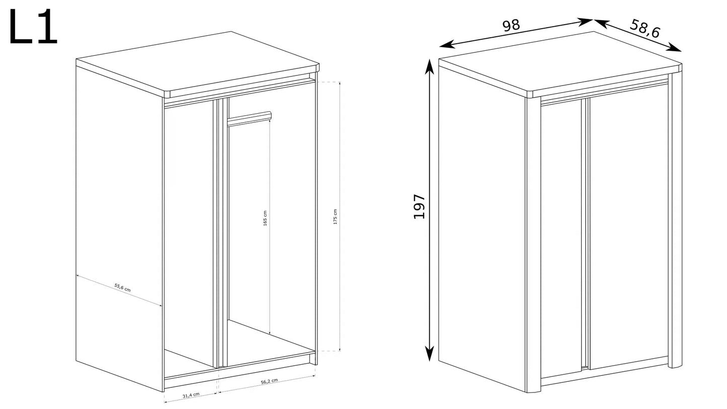 Szafa Livinio L-1 - Meble Podlewski - Twój dom, twój styl