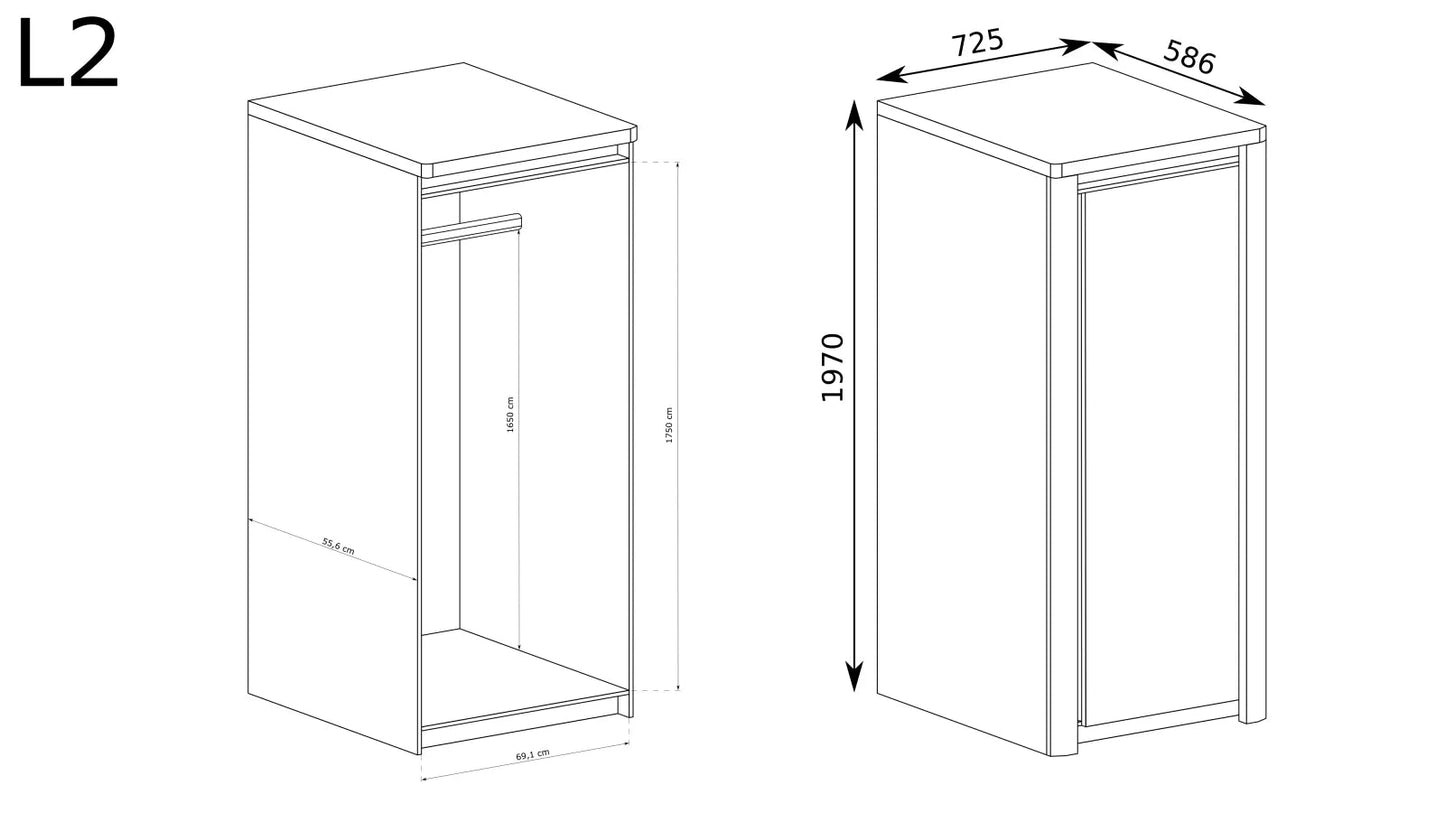 Szafa Livinio L-2 - Meble Podlewski - Twój dom, twój styl