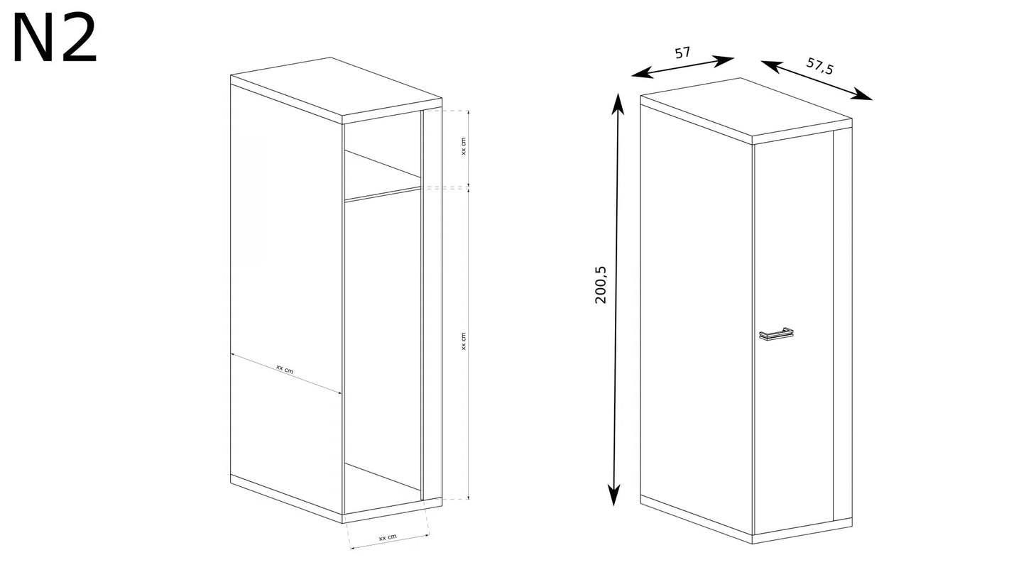 Szafa Natural N-2 - Meble Podlewski - Twój dom, twój styl