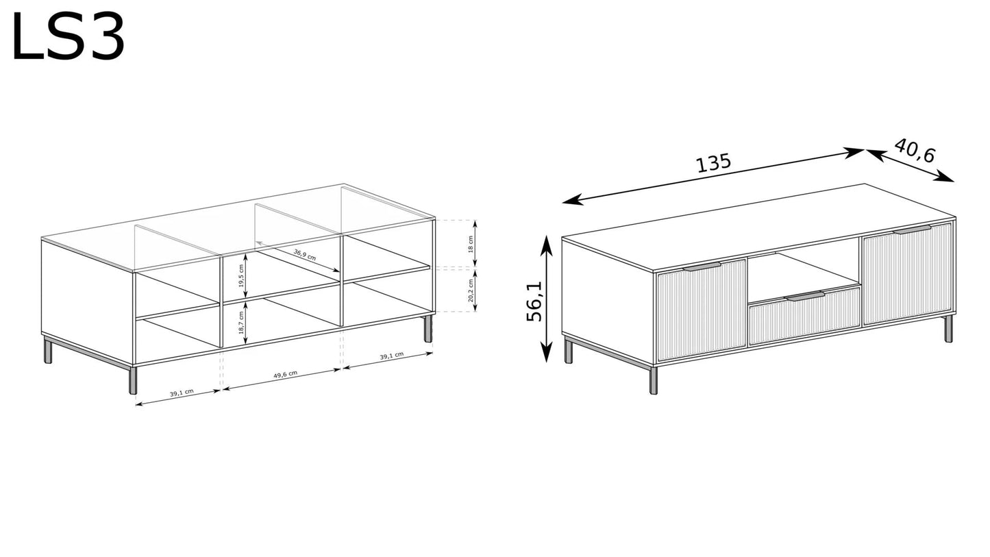 Szafka RTV LS-3 - Meble Podlewski - Twój dom, twój styl