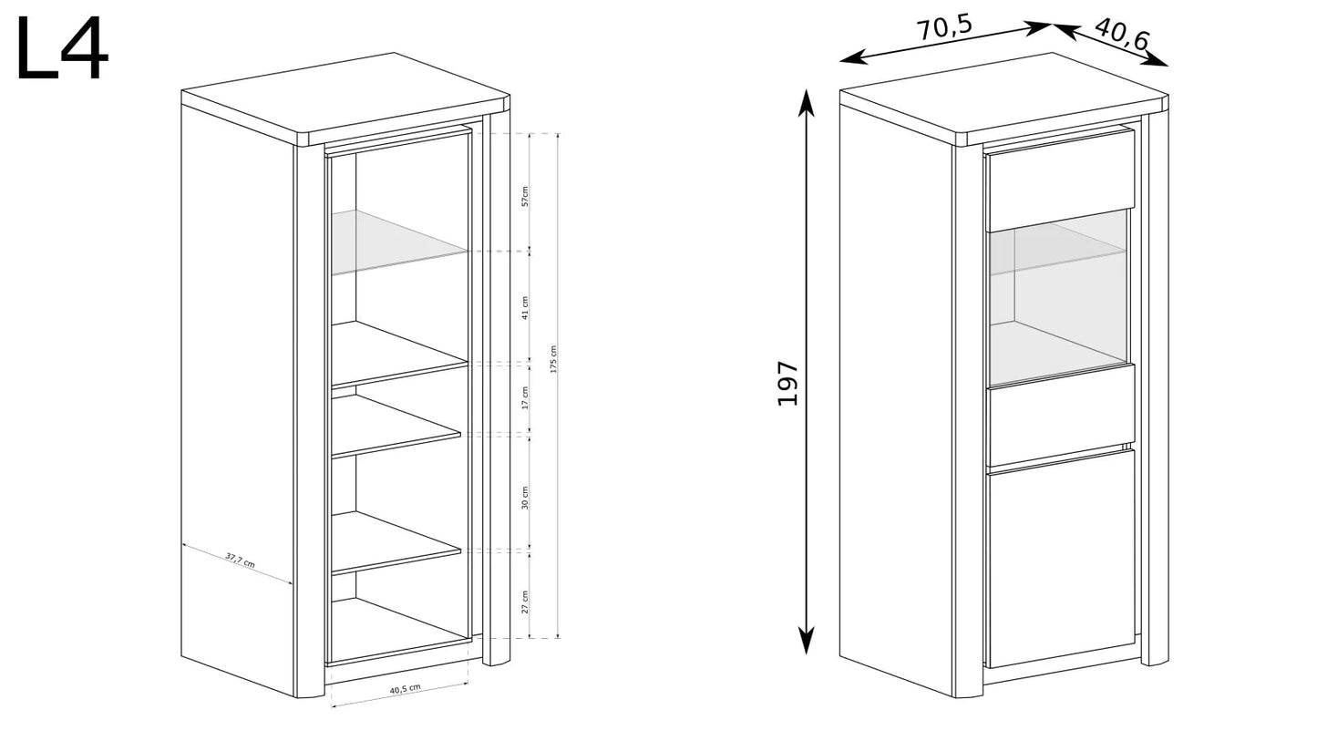 Witryna Livinio L-4 - Meble Podlewski - Twój dom, twój styl