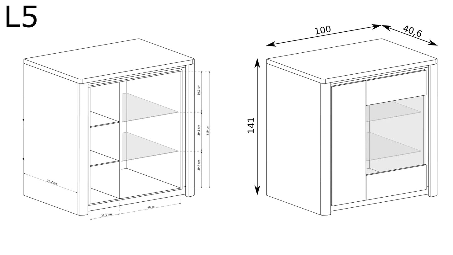 Witryna Livinio L-5 - Meble Podlewski - Twój dom, twój styl